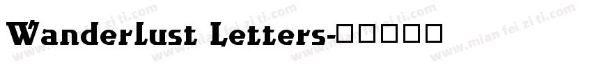 Wanderlust Letters字体转换